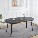 Extendable table,DINING TABLE,OFFICE TABLE,COFFEE TABLE,metal leg,MDF top,100/140/180x100x75cm,BLACK W234P288307