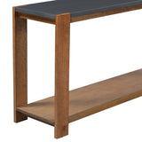 U_STYLE Distinctive Features of a Minimalist Console Table with Bottom Shelf and Four Legs, Suitable N711P173084D