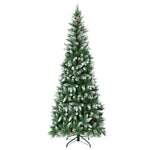 ZUN 7.5 Feet Artificial Christmas Tree with Pine Cones 87228768