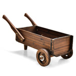 ZUN Wooden Wagon Planter Box 84769035