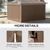 Universal Gazebo Sidewallt Coffee-AS 42446349
