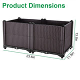 Raised Garden Bed Planter for Outdoor Plants Plastic Planters Box Elevated Garden Boxes Plant Pots 09165596