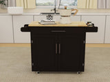 Kitchen island rolling trolley cart with 1 drawer & 2 doors with Adjustable Shelves & towel rack & W282P184187