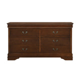 Traditional Design Brown Cherry Finish Dresser 1pc Louis Phillipe Style Classic Bedroom Furniture B011134284
