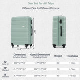 Luggage Sets New Model ABS Hardshell 3pcs Clearance Luggage Hardside Lightweight Durable Suitcase N726P203164W