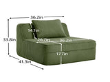 Martha Armless Sofa W/Pillow Corduroy -Green W3041P353177