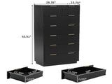 Black P2 Particle Board and Density Board 7241141cm Wavy Pattern Drawer Front Six-Level Seven-Drawer 52145861