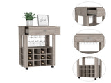 Ambler 1-Drawer 12-Bottle Wine Cabinet Light Grey B06279975