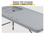 Folding Portable Fish Fillet & Hunting & Cutting Table with Sink Faucet 09682898