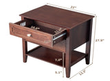 Wood Nightstand End Side Table with 2 Drawer for Living Room, Bedroom 71649672