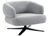 Cuddle-style leisure swivel sofa chair, suitable for balconies, studies and living rooms, grey W3248P354261