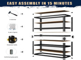 Professional 5-Tier Metal Storage Shelving Unit, 2400 lbs Capacity Heavy Duty Rack, 60"H x 28"W x 16084124