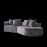 Modern Upholstered Oversized Sectional Sofa, 114-Inch Chenille 4-Seater Extra Deep & Wide Seat W834P236550