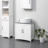 ZUN Pedestal Sink Storage Cabinet, Under Sink Cabinet with Double Doors, White-AS 93384625