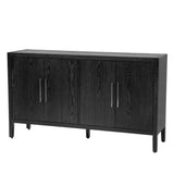 ZUN U-STYLE Storage Cabinet Sideboard Wooden Cabinet with 4 Metal handles ,4 Shelves and 4 Doors for WF309061AAB