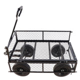 (Black solid wheels wagon cart) Solid wheels Tools cart Wagon Cart Garden cart trucks make it easier W227P162450