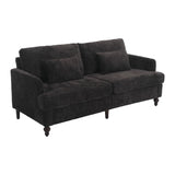 ZUN COOLMORE Mid Century Modern chenille Fabric Loveseat sofa, 2-Seat Upholstered Loveseat Sofa Modern W395P151900