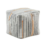 Modern Square Pouf Jacquard Fabric Upholstery Ottoman, Footstool, Non-Slip Floor Pouf, Bean Bag B011P251652