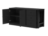 89.7''Wooden Sideboard with Extendable Table,Multifunctional Storage Cabinet with 2 Doors N711P334768B