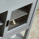 Sideboard Buffet Table with Doors,Grey W965P147787