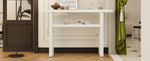 ZUN TREXM Elegant Minimalist Console Table with Rounded Edges and Sturdy Shelf Design for Entryway, N715P195554K