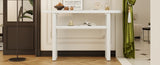 ZUN TREXM Elegant Minimalist Console Table with Rounded Edges and Sturdy Shelf Design for Entryway, N715P195554K