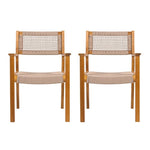 ZUN BRAIDED DINING CHAIR Light Brown N779P202840T