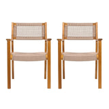 ZUN BRAIDED DINING CHAIR Light Brown N779P202840T