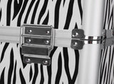 3 in 1 Aluminum Cosmetic Makeup Case Tattoo Box White Zebra Print 25171058