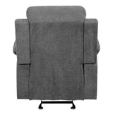 Grey Pillow Top Arms Glider Recliner B062P184511