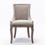 ZUN Furniture,Ultra Side Dining Chair,Thickened fabric chairs with neutrally toned solid wood legs, 17095092