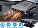 12V Portable Car Heater Defogger, Heat & Fan Dual Modes, 360&deg Rotatable Air Outlet, Dashboard 66385390