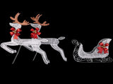 3-Piece Lighted Set of 2 Reindeer & Sleigh, Weather Proof Christmas Outdoor Decorations with Pre-lit 83834966