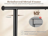 Adjustable Metal Rolling Clothes Rack with Extendable Rods, 104.1-156.244.45154.94cm, 3.86kg Heavy 64751871