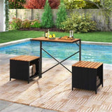 2-in-1 picnic table and chair set with storage 42666717