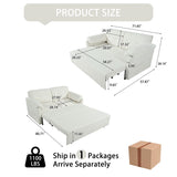 Convertible Pull Out Sofa Bed Queen Size, 3-in-1 Convertible Sleeper Couch with Thicked Cushions and W3163P269692