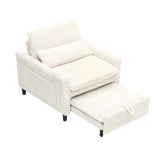 Beige comfortable chair for Small apartment Bedroom space Balcony Small sofa bed Lazy Small sofa W1658P290459