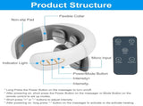 Portable Heated Neck Massager with Remote Control, TENS EMS Technology 8 Massage Heads, 15 Mins Auto 77039860