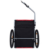 Large Folding Bike Trailer Dogs 120LB Capacity All-Terrain Pet Carrier, Durable Steel Frame W1364P268358