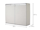 60-Inch Extra Wide Single Tier Zippered Clothes Closet Grey Pumice 68325583