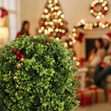 2PCS Set 22in Artificial Trees Natural Full Bodied Artificial Topiary Ball Plants for Outdoor Front 27579461