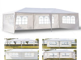10'X20' Outdoor Party Tent with 4 Removable Sidewalls, Waterproof Canopy Patio Wedding Gazebo, White 69471585