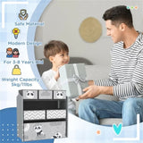 ZUN Grey toy organizer with storage box 57415544