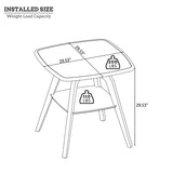 Modern Wooden Dining Table with Storage Shelf, Walnut Finish W3137P270470