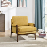 Kelly Mid-Century Modern Velvet Accent Armchair, Yellow T2574P180241
