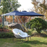 ZUN 14.8 Ft Double Sided Outdoor Umbrella Rectangular Large with Crank W640140332