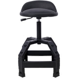 Pneumatic 360 Degree Swivel Stool, Mechanics Rolling Creeper Seat, Heavy Duty Mechanics Stool,black W46590157