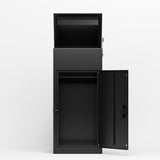 Package Delivery Box for Outside Lock 16.7"L*16.8"W*36.4"H, Heavy-Duty Steel Package Drop Box 46470300