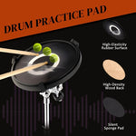 ZUN 12in Drum Practice Pad Kit with Snare Drum Stand, Backpack, Drumsticks 35218372