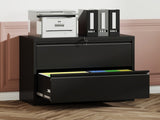 2 Drawer Lateral File Cabinet with Lock Heavy-Duty Metal Filing Cabinet for Home Office, 70120423